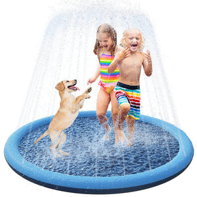 Non-Slip Splash Sprinkler Pad for Dogs Kids Pool Outdoor Play-100cm