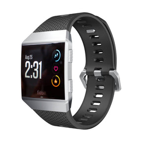 Soft Silicone Band For Fitbit Ionic Smart Watch Replacement Accessories-Black
