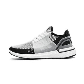 Fly Woven Mesh Upper Casual Jogging Shoes Non-slip Gym Sneakers-White