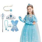 Snow Princess Dress with Accessories Gorgeous Queen Party Ball Gown