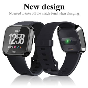 For Fitbit Versa Electroplated TPU Watch Case -Black