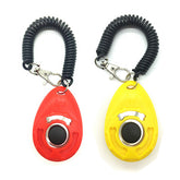 2Pcs Pet Training Clicker with Wrist Strap for Dog Training -Red + Yellow