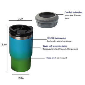 14oz Drink Cooler with 2 Lids Vacuum Insulated Cup for Hot Cold Drinks-6