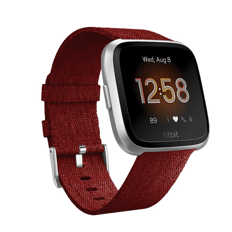 FB Watch Band Quick Release Replacement Wristband Breathable Strap For Fitbit Versa/Fitbit Versa 2/Fitbit Versa Lite For Women-Big Red