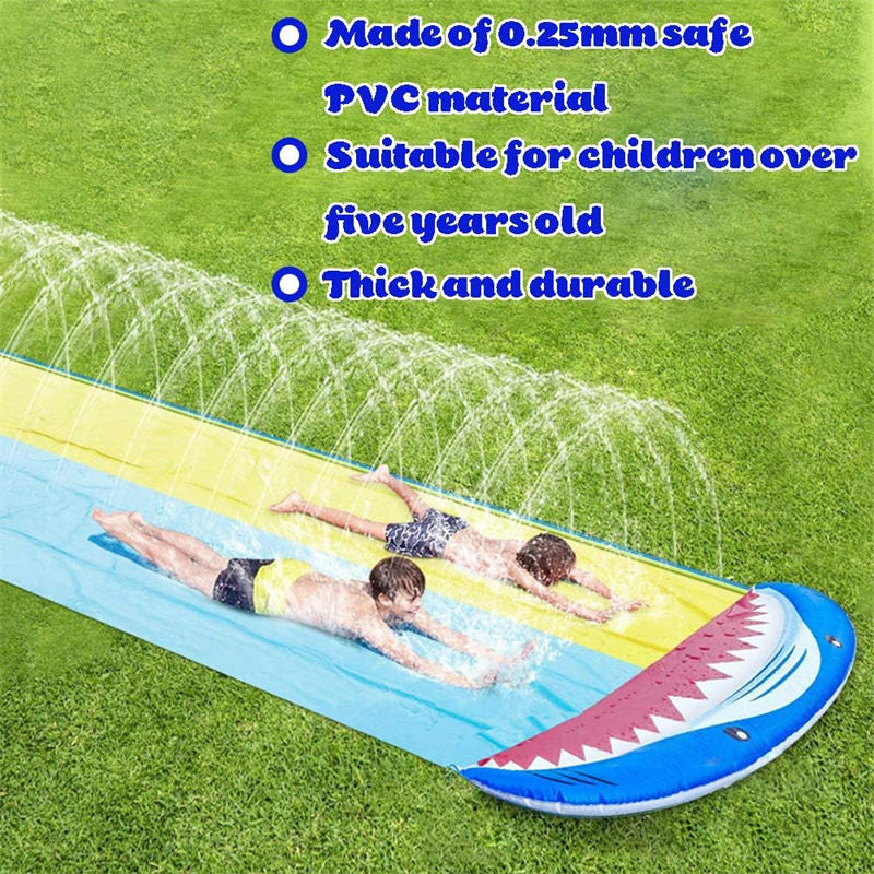 480cm Water Slide with 2 Bodyboards Outdoor Water Toys