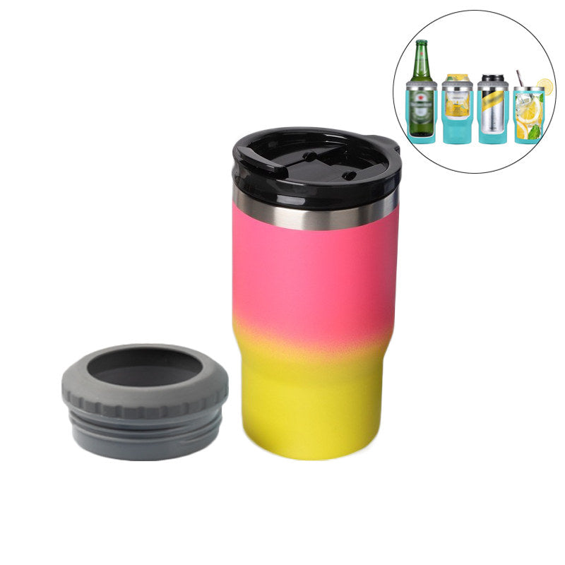 14oz Drink Cooler with 2 Lids Vacuum Insulated Cup for Hot Cold Drinks-1