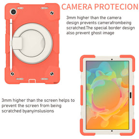 Tab A 8 X200/X205 Samsung Tablet Case with 360¡ãSwivel Stand-Coral Orange