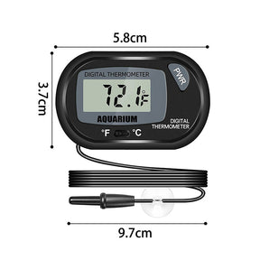 Reptile Digital Thermometer Easy to Read Display-Black