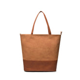 Tote Bag Soft Leather Large Capacity Bucket Handbags for Women-Brown