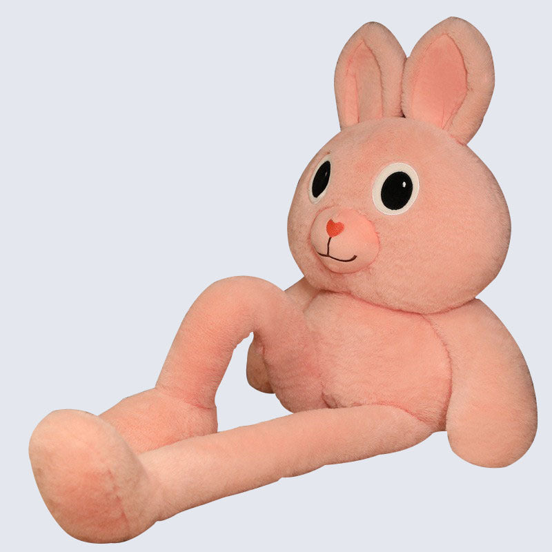 Plush Stuffed Bunny Toy Stretchable Ear and Leg Rabbit Shape Dolls for Girls Kids Gifts