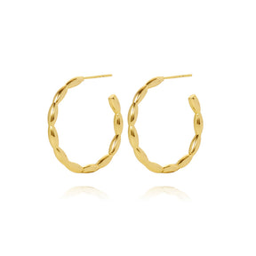 Women Hoop Earrings Lightweight Thick Earrings-Gold