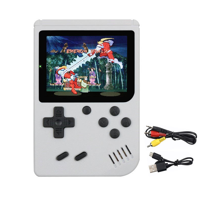 Retro Handheld Game Console with 400 Classical FC Games Support for Connecting TV-White