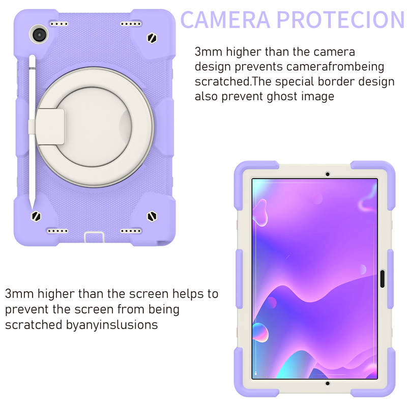 Tab A 8 X200/X205 Samsung Tablet Case with 360¡ãSwivel Stand-Taro Purple