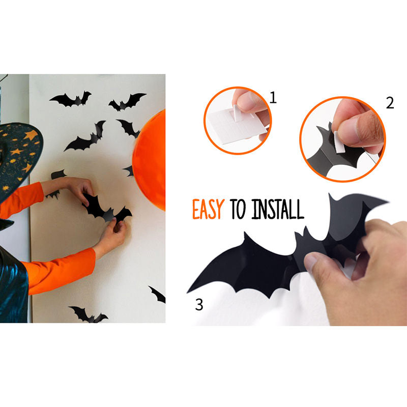 5 Pack Halloween Decorations Tablecloth Set Black Lace Table Runner Round Spider Cobweb with 16pcs Scary Bat