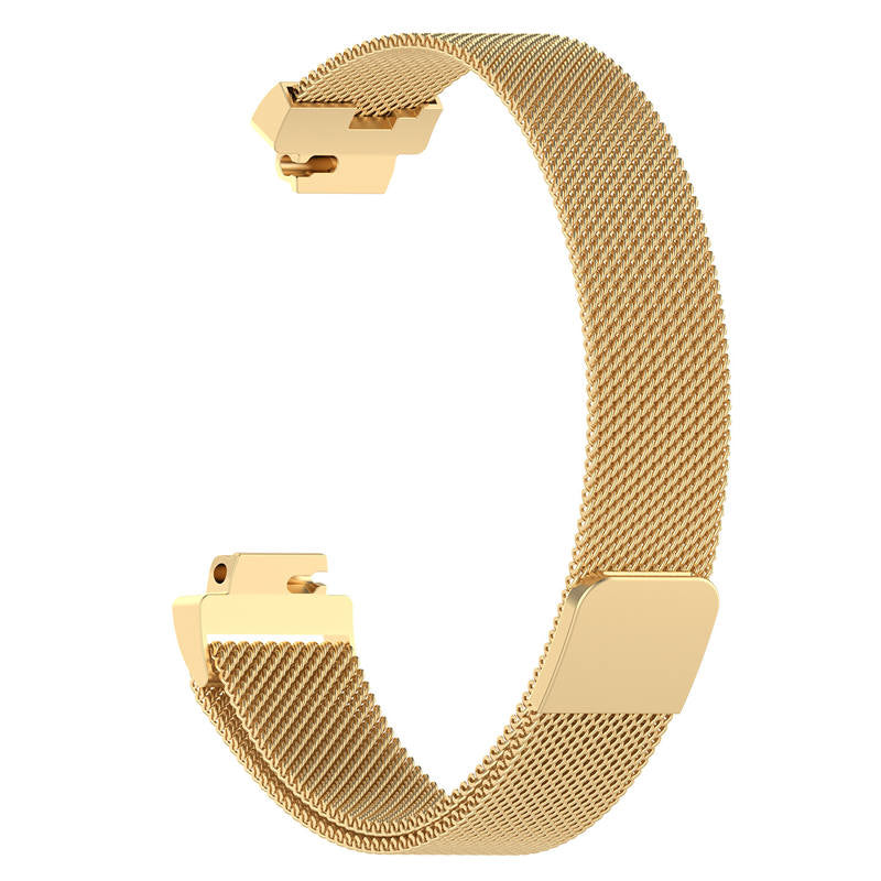 Stainless Steel Metal Replacement Strap Magnet Buckle For Fitbit Inspire HR-Gold