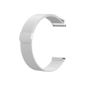 Metal Mesh Watch Bands With Steel Magnetic Absorption Loop For Samsung Galaxy Watch 42/46mm Gear S3 Frontier/Classic(Silver)