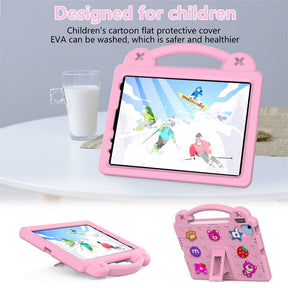 Strawberry iPad Case Shockproof with Handle Shoulder Strap for iPad 10th 2022-Pink