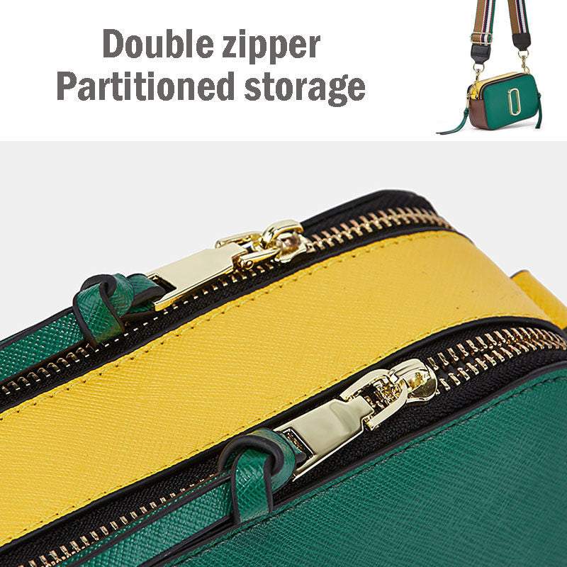 Womens Crossbody Bags Small PU Leather Purse Zipper Shoulder Handbag-Green