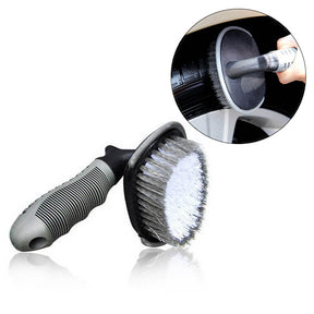 Car Wheel and Rim Detailing Brush with Comfort Grip-T Brush