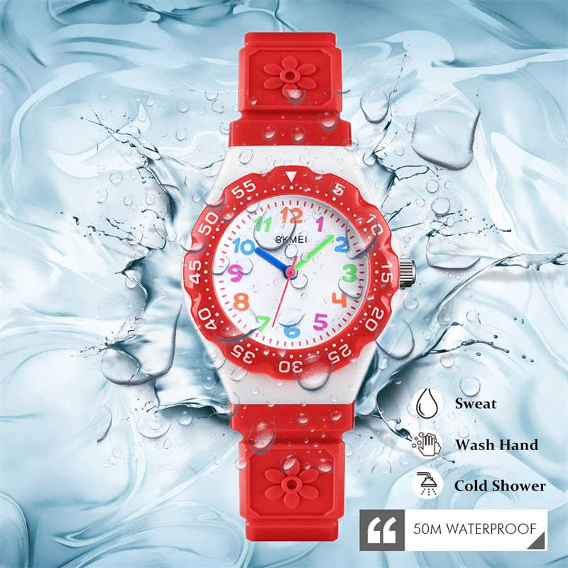 Girls Waterproof Quartz Watch Fashion Watch-Red