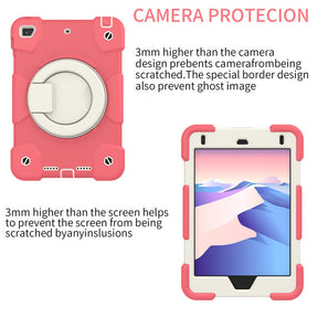 iPad Case For iPad Mini 4/5 with 360¡ãSwivel Stand-Begonia Red