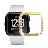 Double Row Diamond Bling Case For Fitbit Versa Cover-Gold