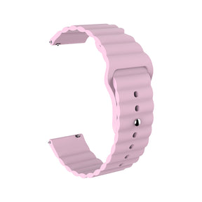Wave Style Silicone Watch Band For Samsung Galaxy Watch 42/46mm Gear S3 Frontier/Classic(Pink)