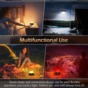 Portable LED Camping Light Magnetic Base for Hurricane Emergency Hiking-White