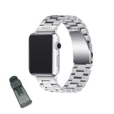 SZ Watch Band Stainless Steel Wristbands for Apple IWatch Series 1/2/3/4/5/6/SE For Women Men-Silver