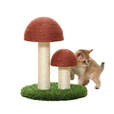 Cat Scratching Post Mushroom Natural Durable Sisal Board Scratcher-Coffee