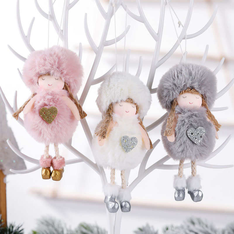 6 Pcs Angel Hanging Doll Crafts Xmas Family Party Holiday Decoration Gift