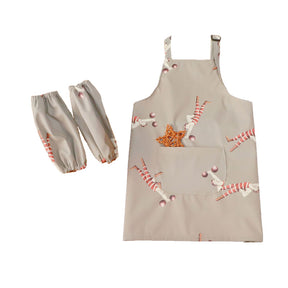 Kids Printed Stain Resistant Art Painting Apron Set-Athlete