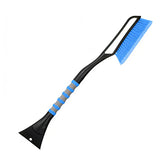 2 in 1 Detachable Snow Brush Ice Scraper with Ergonomic Foam Grip for Cars Trucks-Blue