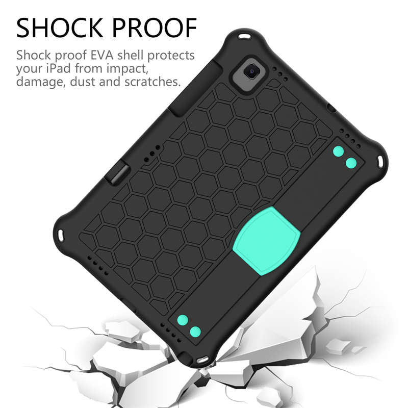 Hive SamSung Tablet Case For Sansung S6 10.5 (2019)/ S5E(2019)/Tab A7 (2020) Durable Stand Cover With Shoulder Strap-BlackAqua