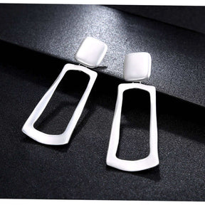 2 Pairs Womens Geometric Matte Statement Earrings