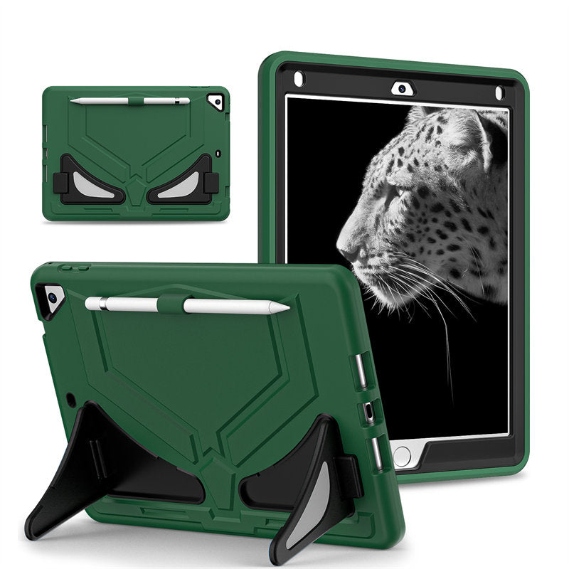 Tablet Case Rugged with Kickstand for iPad 6th/5th Generation 2018/2017-GreenBlack