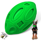 Dog Squeak Toys for Aggressive Chewers Durable Pet Rubber Football Toys-Green