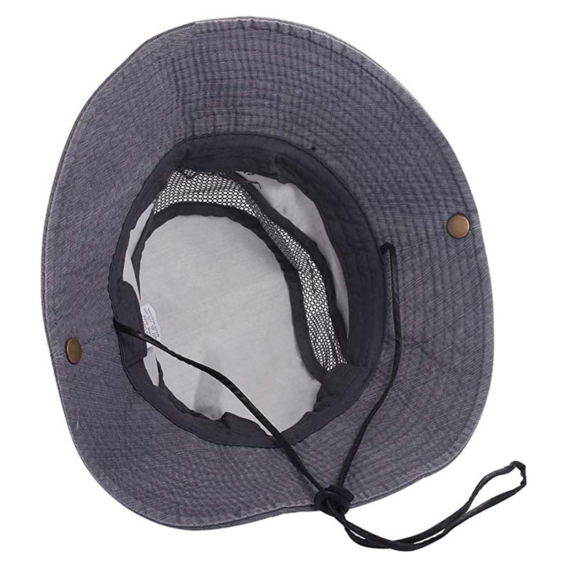 Sun Hat Wide Brim Fisherman Hat Safari Boonie Hat-Grey