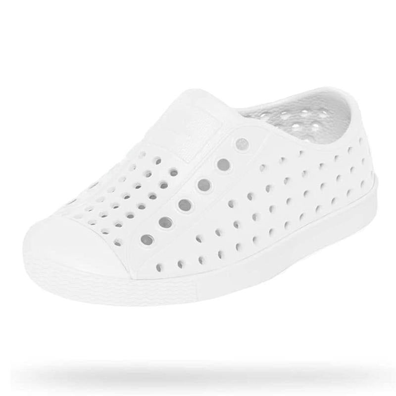 Soft-Soled Hole Shoes for Boys Girls Non-Slip Lightweight Sandals-White