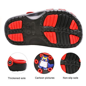 Kids Cute Garden Shoes Cartoon Sandals Children Beach Slipper-Black