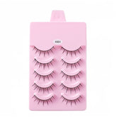 5 Pairs False Eyelashes Natural Curly 3D Lashes Set for Daily-x001