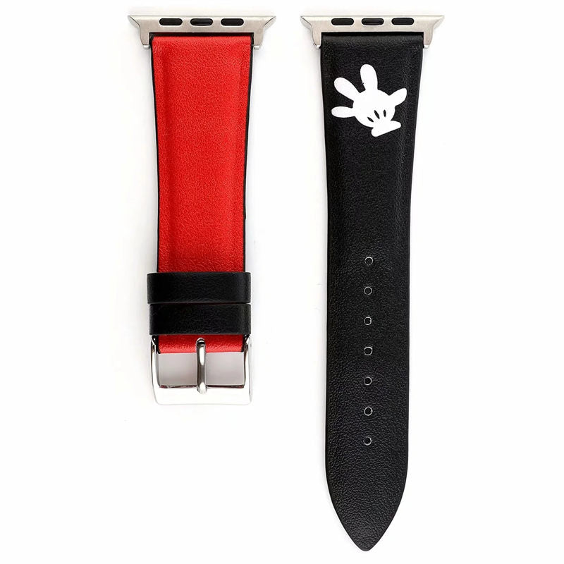 Cartoon Leather Watch Band for Apple Watch Series SE/6/5/4/3/2/1-A