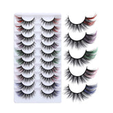 Cat Eye Colorful False Eyelashes Reusable Lash for Cosplay Festival