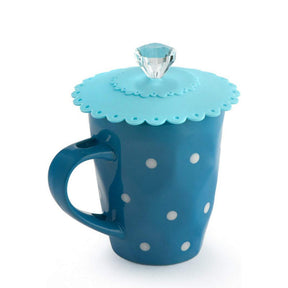 6Pcs Cup Lid Cute Flowers Shape Silicone Dust-proof Hot and Cold Drink Cup Cover