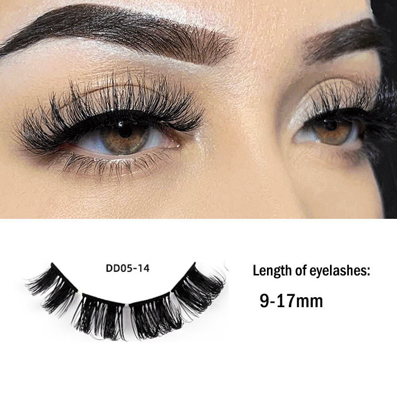 Russian Strip Lashes Reusable False Eyelashes Natural D Curl-14