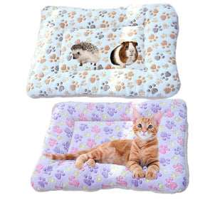 2 Piece Pet Plush Bed Mat Warm Sleep Pad-A