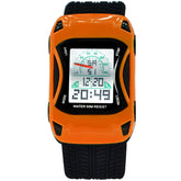 Kids Waterproof Sports Watches Digital LED Car Shape Watches-Orange