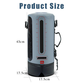 Portable 12L Solar Camping Shower Bag with Water Pump and Shower Head Hose