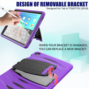 Shock Wave Kickstand Case Anti-Fall Protection For Samsung Tab S5E 10.5 T720/T725(2019)-Purple