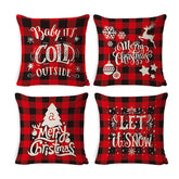 Set of 4 Christmas Pillow Covers 45 x 45 cm Cushion Pillowcase Decorations-Set2